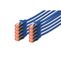 Assmann DK-1644-050-B-10 Cat6 S-FTP patchkábel 5 m kék LSZH RJ-45 10 darab