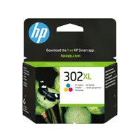 HP Inc. F6U67AEABE 302XL háromszínű tintapatron eredeti, nagy kapacitású, 300 oldal, Cián, Magenta, Sárga