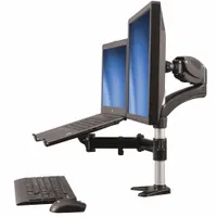 Startech.com ARMUNONB monitor- és laptoptartó kar 8 kg 15"-27" VESA 75x75-100x100 -90-85 alumínium fekete