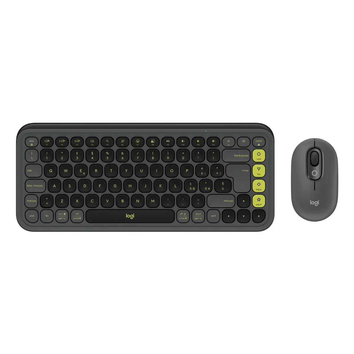 Logitech 920-013115 POP Icon Combo vezeték nélküli billentyűzet és egér grafit-zöld #1