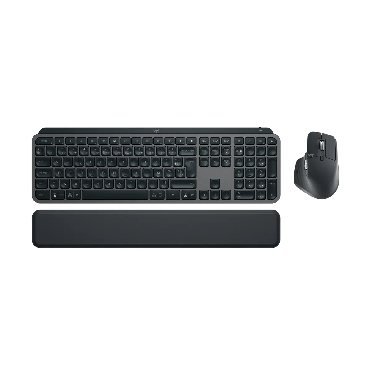 Logitech 920-011607 MX Keys S Combo vezeték nélküli Bluetooth AZERTY grafit csuklótámasz LED háttérvilágítás egér mellékelve #1