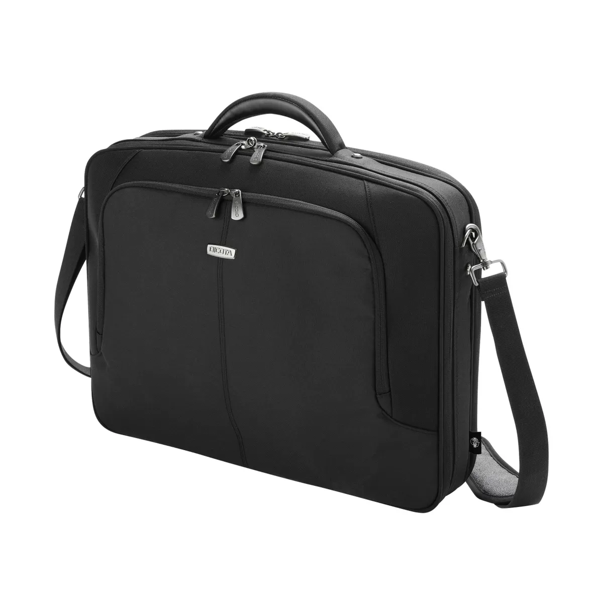 Dicota D30144-RPET Eco Multi Plus 15.6" notebook táska fekete hordozó fogantyú vállpánt #1
