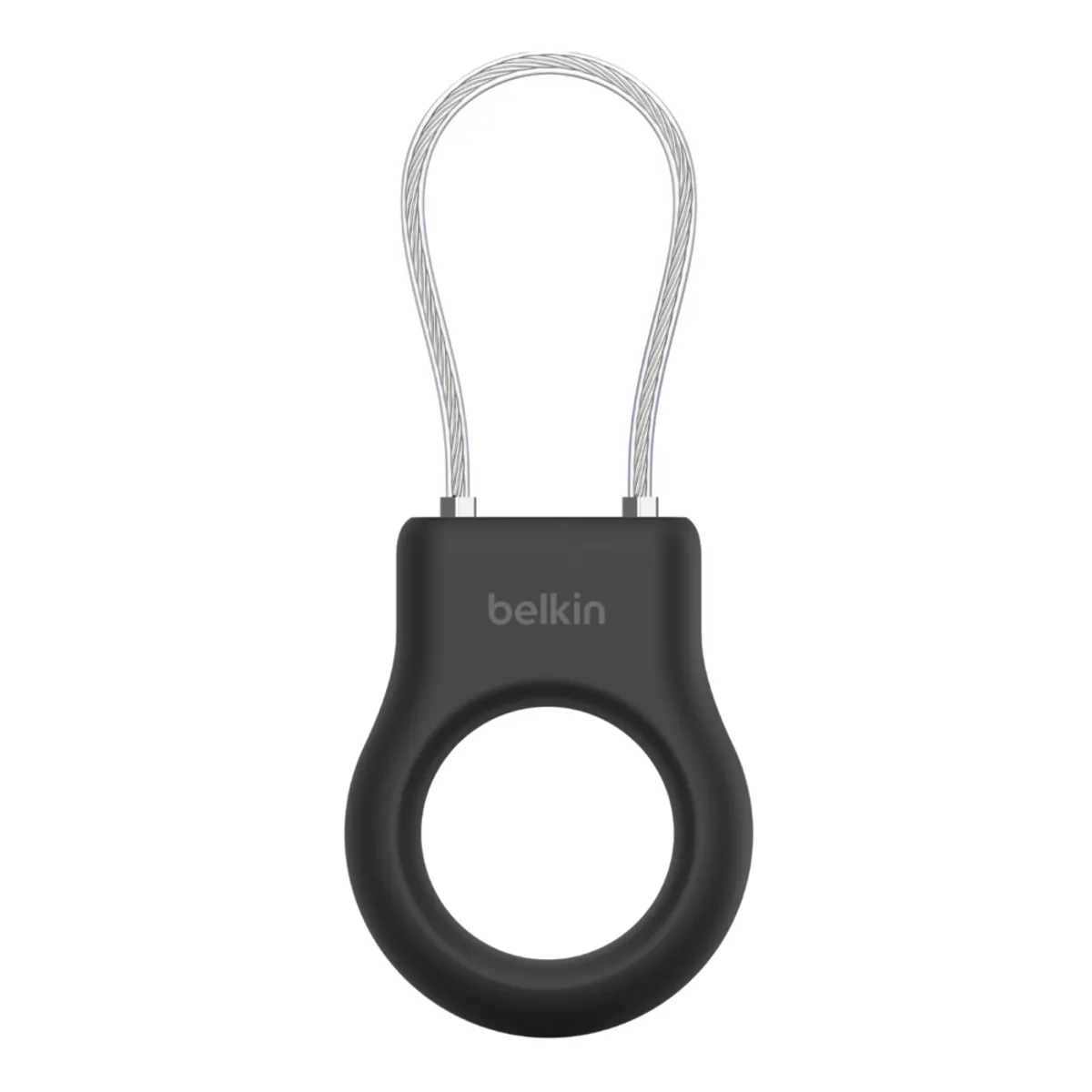 Belkin MSC009BTBK Secure Holder Apple AirTag kulcstartó drótkábellel zármechanizmus megemelt él karcolásálló fekete #1
