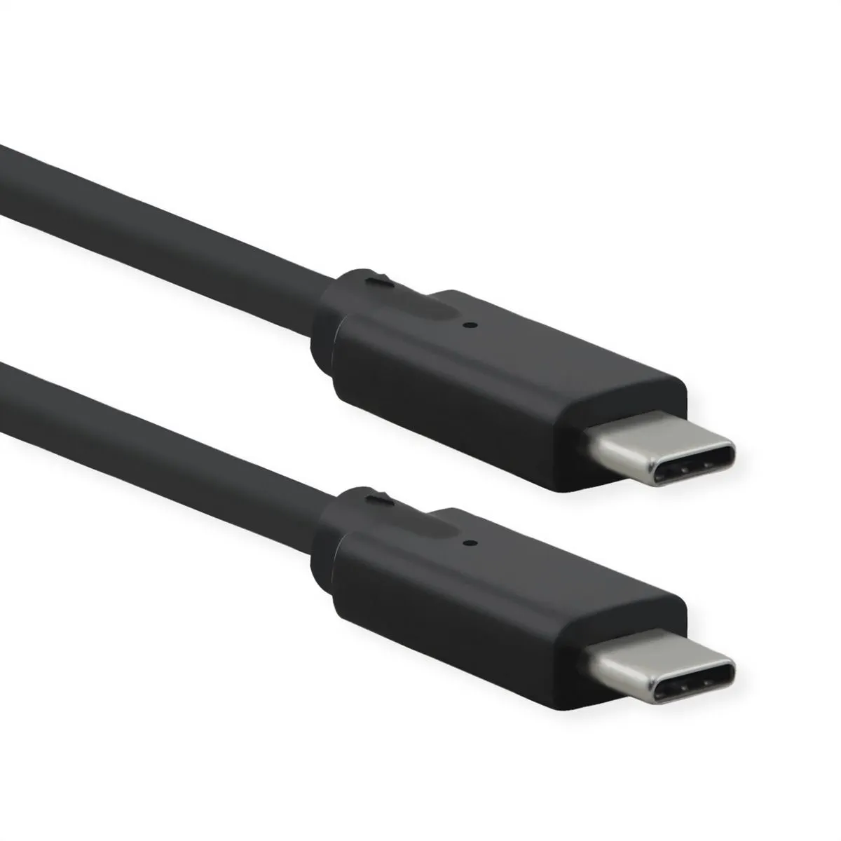 Roline 11.02.9070 USB-C kábel C-C 0,5 m USB 3.2 Gen 2 arany érintkezők fekete #1
