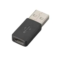 Poly 85Q48AA USB-A to USB-C adapter fekete