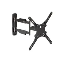 Startech.com FPWARTB1M Teljes mozgású fali TV-tartó 22"-55", VESA 100x100-400x400, teherbírás 35 kg, billentés -12°-2°, elforgatás -90°-90°, fekete