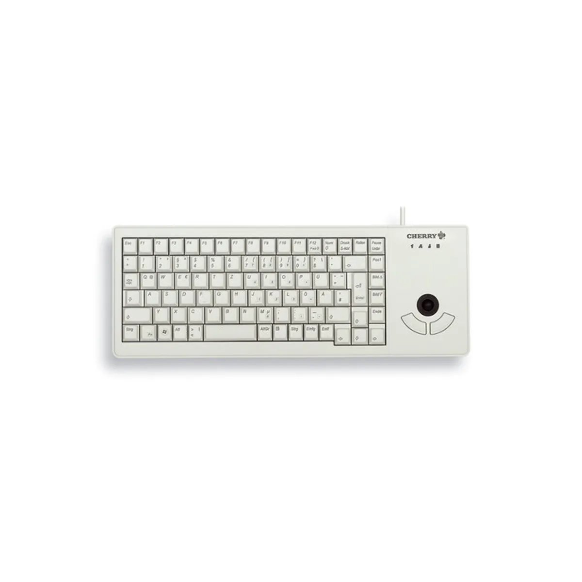 Cherry G84-5400LUMEU-0 XS trackball USB vezetékes 88 billentyű EU elrendezés 2,5 m világosszürke #1