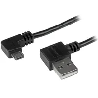 Startech.com USB2AUB2RA2M USB A to Micro-B kábel 2 m USB 2.0 fekete