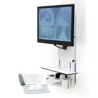 Ergotron 61-080-062 StyleView Sit-Stand LCD falitartó billentyűzet polccal 24" fehér 75x75-100x100 VESA 0-10 fok
