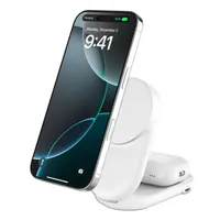 Belkin WIZ039KQWH Ultracharge 25 W Qi2 mágneses 2-in-1 töltőállomás fehér 1x USB-C vezeték nélküli töltés gyorstöltés 1,5 m