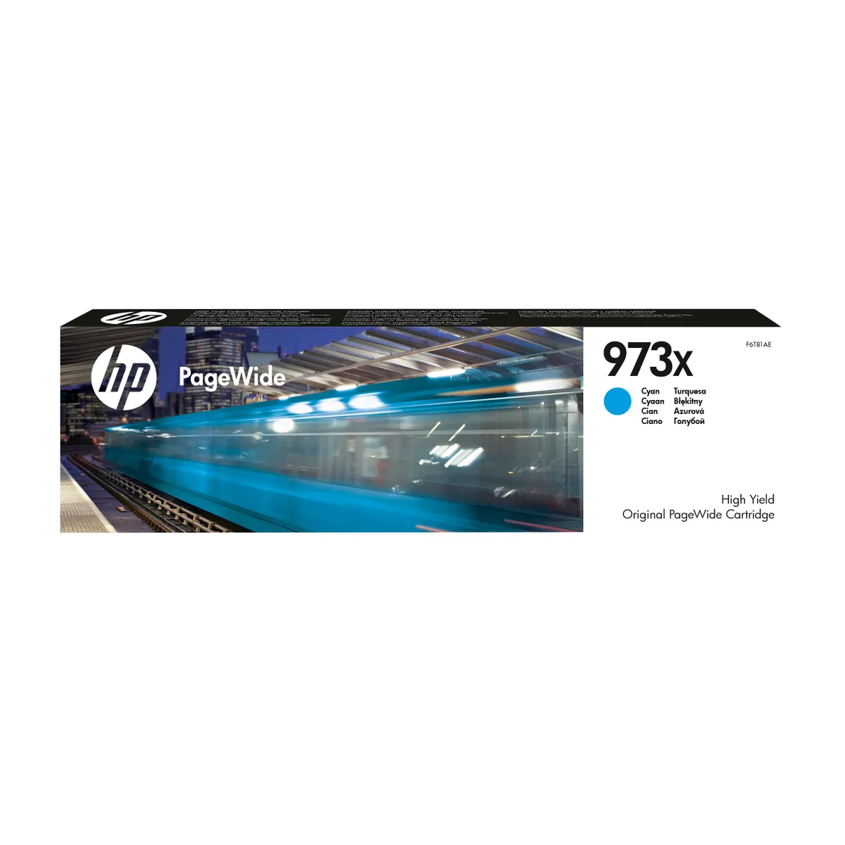 HP Inc. F6T81AE Tintapatron cián 973X PageWide Pro 477dw, pigment alapú tinta, 86 ml, 7000 oldal, 1 db #1