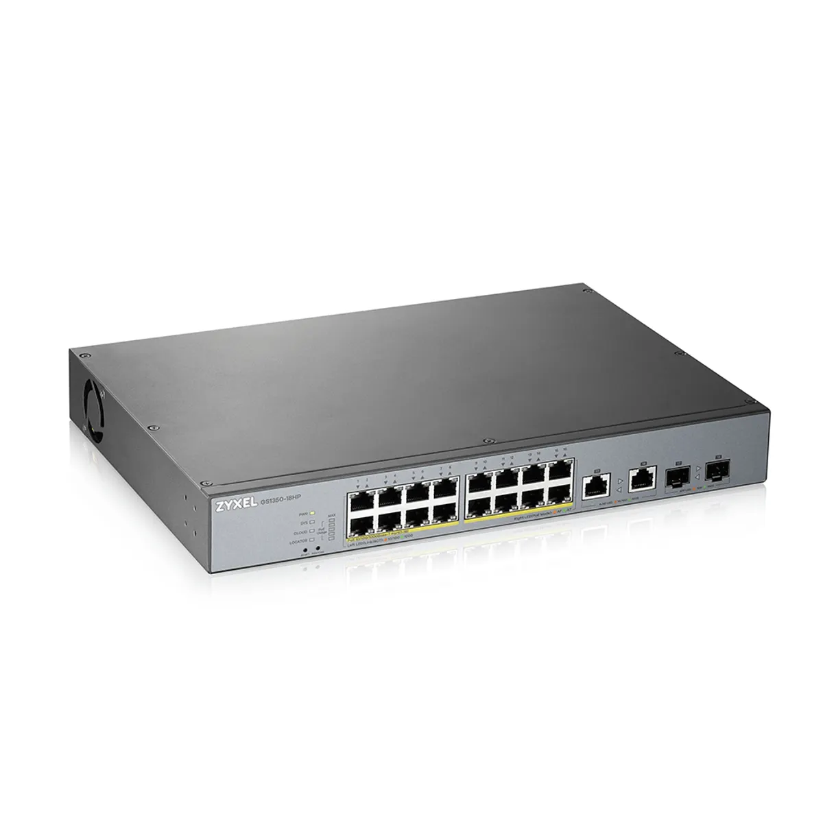 Zyxel GS1350-18HP-EU0101F GS1350-18HP 18-portos GbE Smart Managed PoE switch PoE költségvetés 250W #1