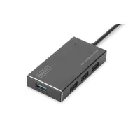 Assmann DA-70240-1 USB hub 4-port USB 3.2 Gen 1 alumínium fekete