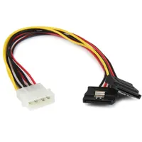 Startech.com PYO2LP4LSATA LP4 Molex 4-pin 2x SATA táp elosztó kábel 0,304 m RoHS CE REACH