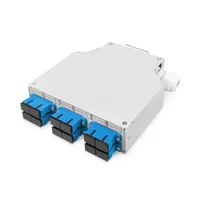 Assmann DN-963890 optikai DIN-sín doboz OS2 SC adapterrel pigtaillal, kék-szürke acél, 2 m