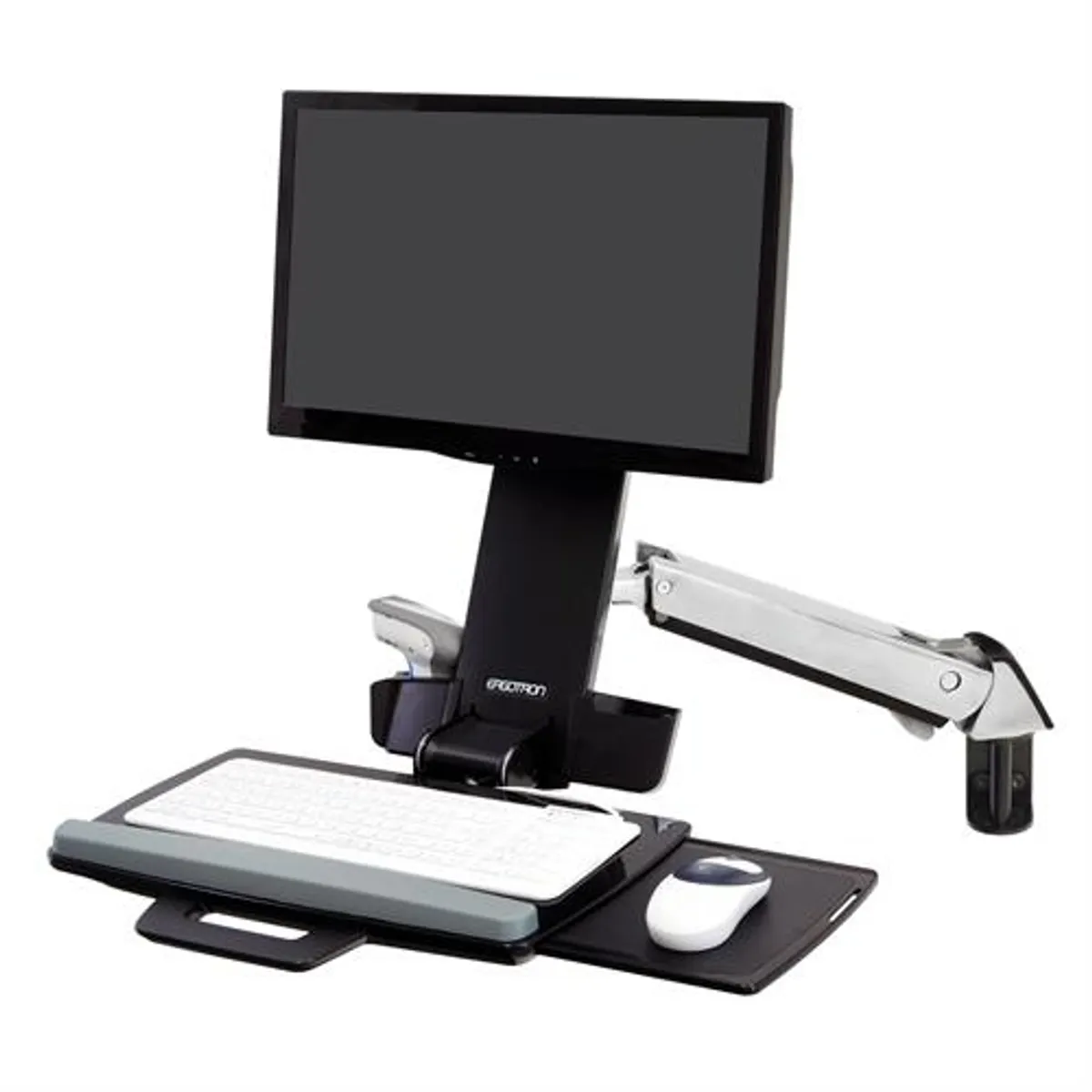 Ergotron 45-266-026 StyleView Sit-Stand Combo Arm 13,2 kg 19"-24" VESA 75x75-100x100 magasságállítás billenés -30 és 30 fok alumínium #1