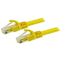 Startech.com N6PATC150CMYL Cat6 kábel 1,5 m U-UTP arany érintkezők sárga snagless RJ-45