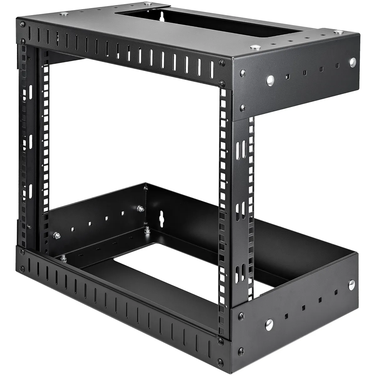 Startech.com RK812WALLOA 8U nyitott keret állvány falra szerelhető terhelhetőség 61,2 kg fekete #1