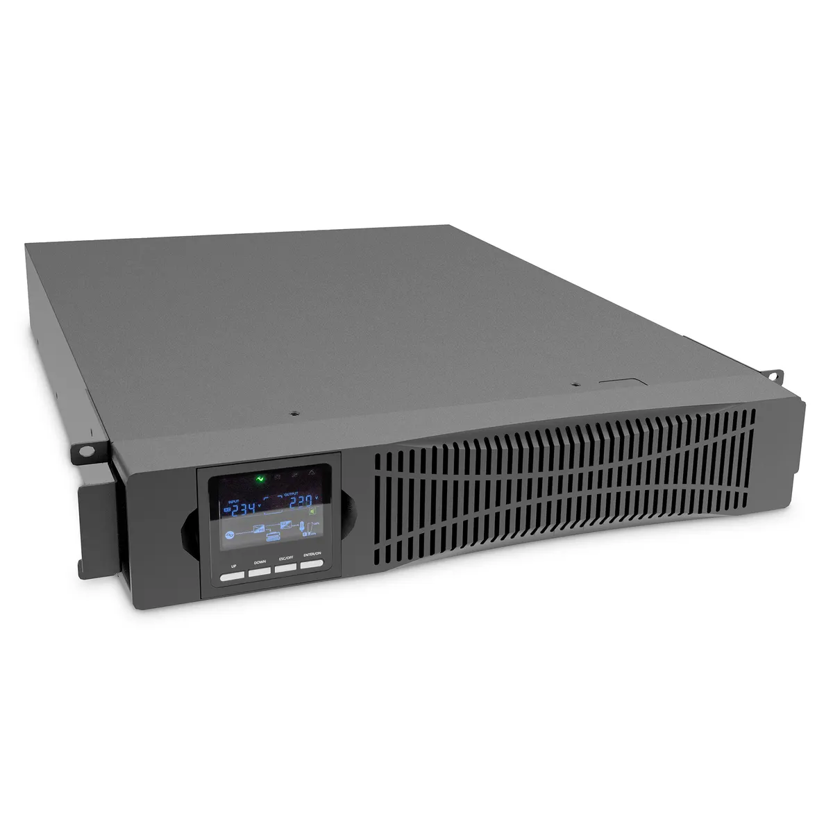 Assmann DN-170093 Online UPS modul 1000W 1,5kVA 8x C13 LCD RS-232 USB VRLA 12V 9Ah fekete rack-torony #1