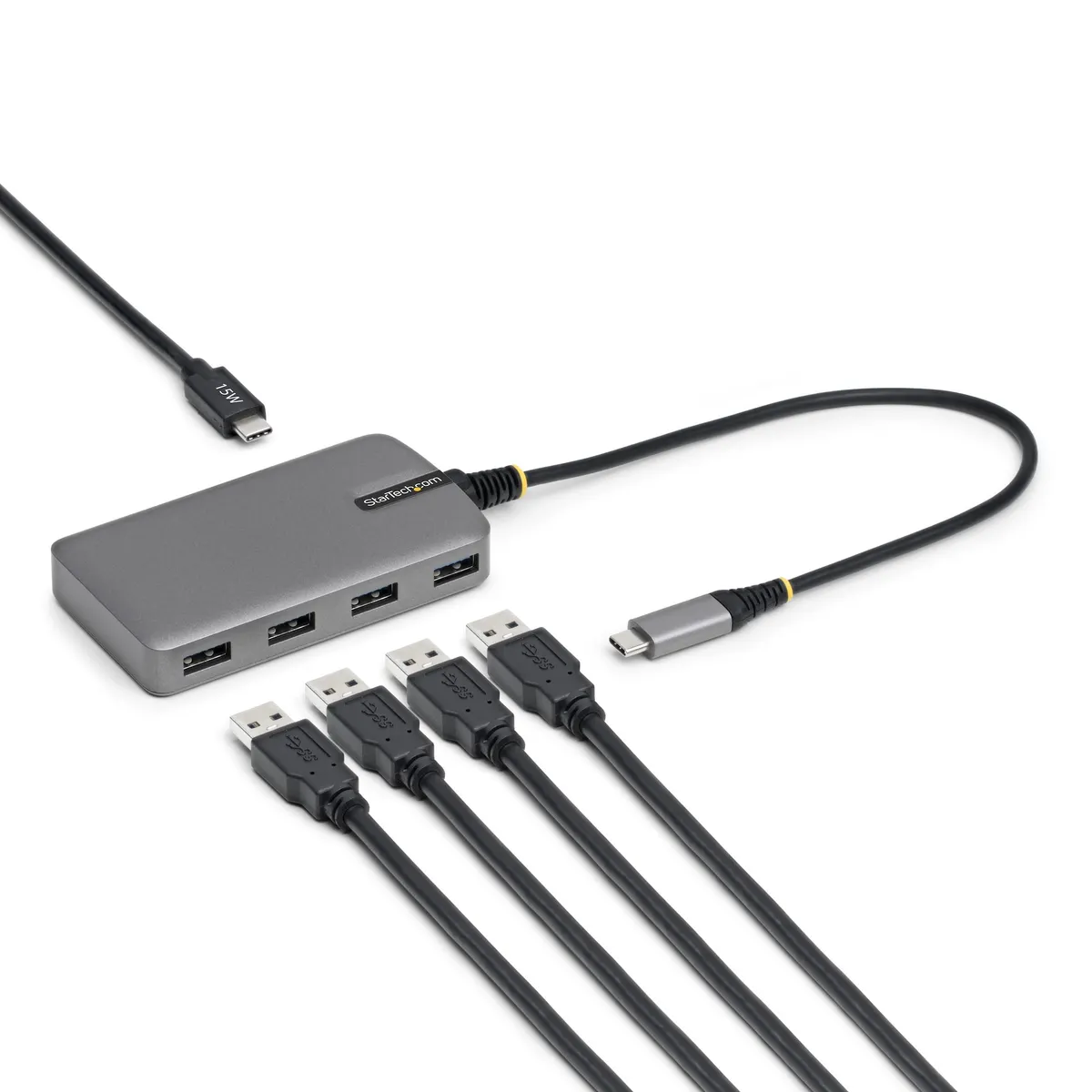 Startech.com 5G4AC-USB-C-HUB 4-portos usb-c hub usb 3.2 gen 1 type-c 5 gbps chromeos-támogatott szürke műanyag usb-tápellátás #1