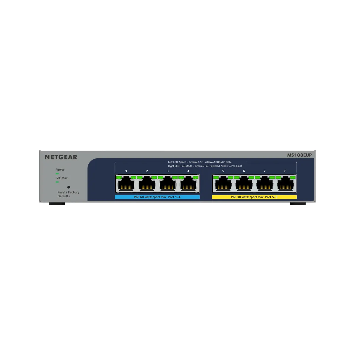 Netgear MS108EUP-100EUS MS108EUP 8-portos 2.5G Multi-Gigabit PoE switch 230W #1
