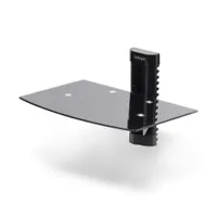 Startech.com 1B-WALL-MOUNT-SHELF falra szerelhető polc, edzett üveg, fekete, 250x360x217 mm, 7 kg