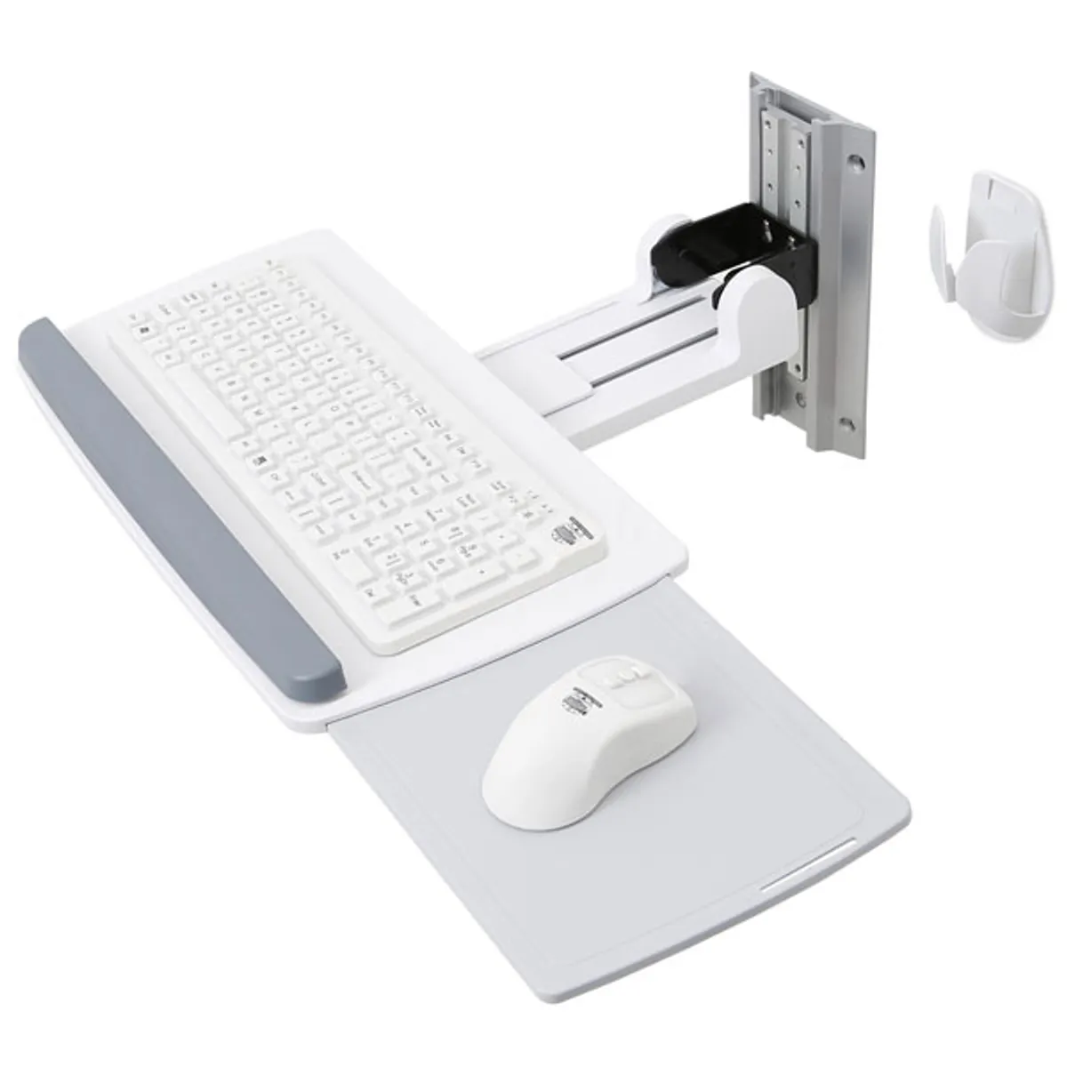 Ergotron 45-403-062 Neo-Flex billentyűzet tartó fali kar teherbírás 2.3 kg döntés 90 panoráma 120 fehér #1