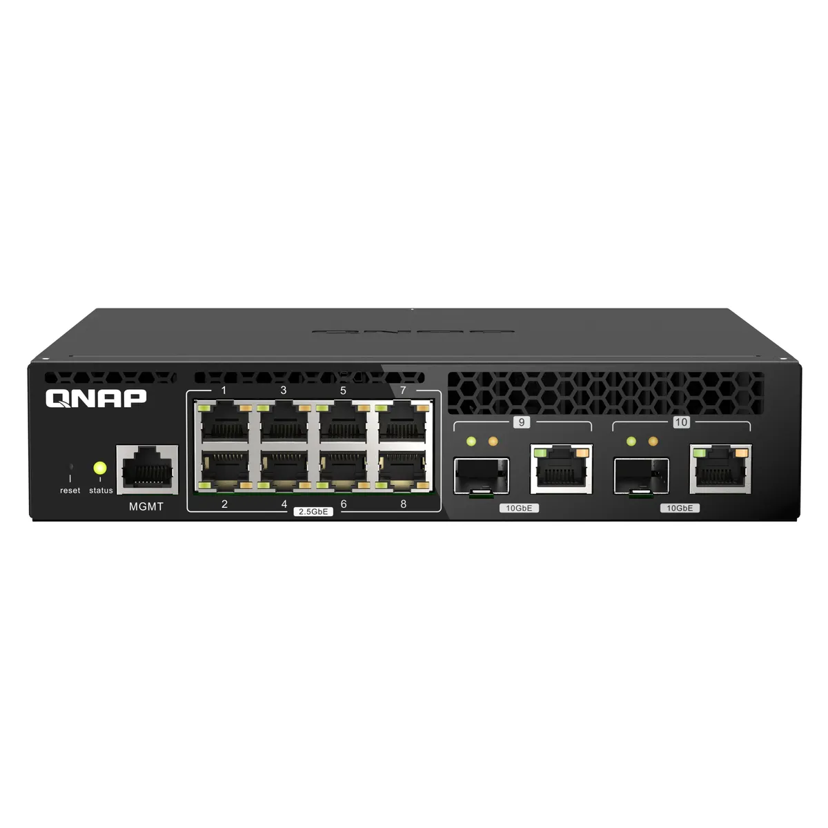 QNAP QSW-M2108R-2C L2 webmenedzselt kapcsoló 2x10GbE SFP RJ45 kombinált portok, 8x2.5GbE, rackre szerelhető #1