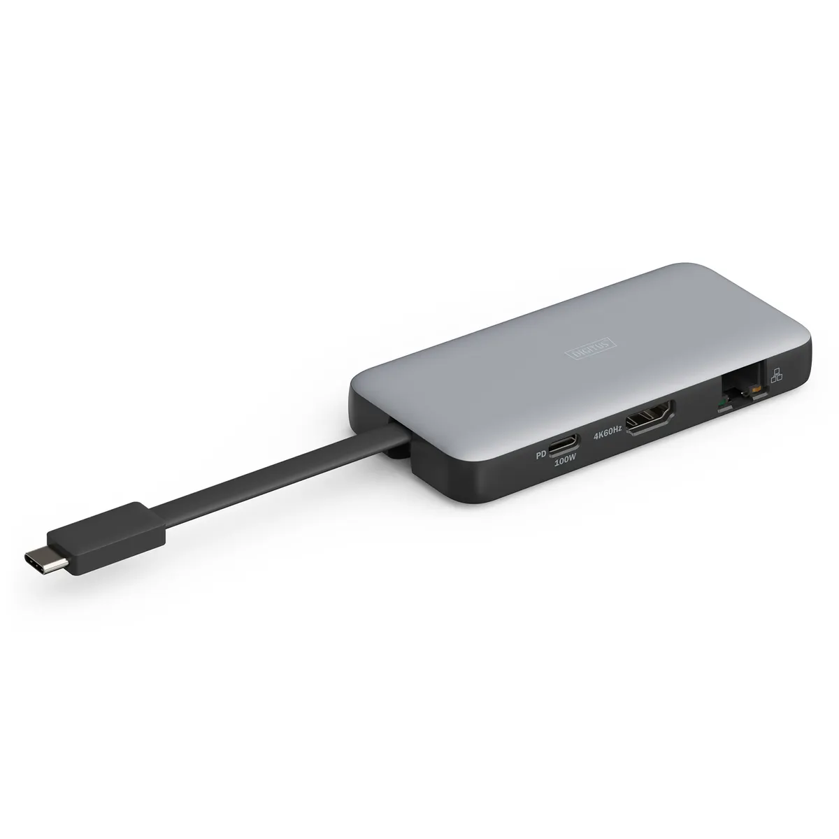 Assmann DA-70916 USB-C utazó dokkolóállomás 7-port HDMI, 3x USB-A, 1x RJ-45, SD, microSD, PD 100 W, USB-C 3.2 Gen 2, kábel 0,1 m #1