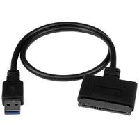 Startech.com USB312SAT3CB USB 3.1 Gen 2 adapter kábel USB-A SATA 7 és 15 tűs csatlakozó 0,5 m fekete