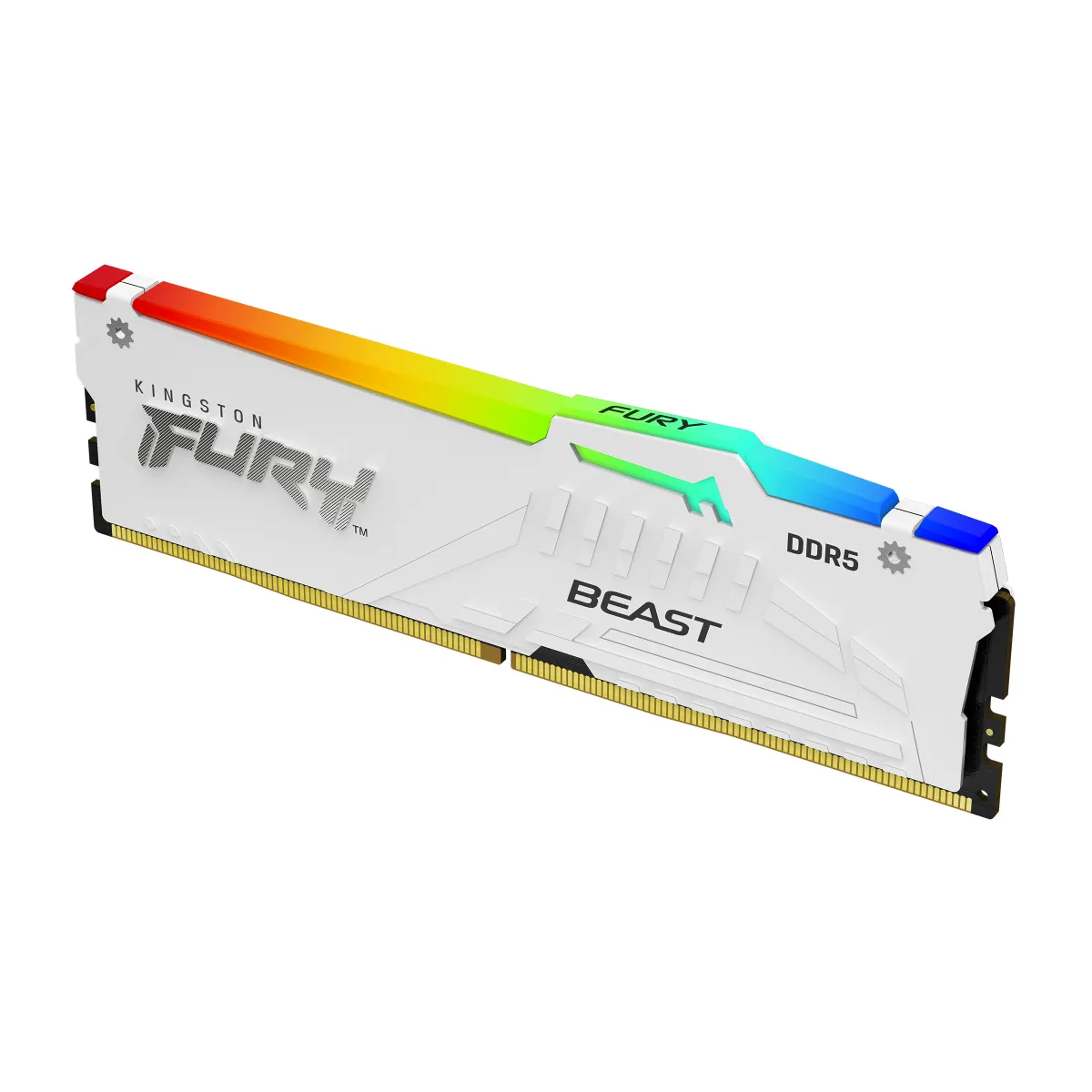 Kingston KF560C30BWEA-16 FURY Beast DDR5 memória 16GB 6000MTs CL30 RGB Fehér EXPO #1