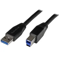 Startech.com USB3SAB5M USB A–B kábel 5 m USB 3.2 Gen 1 fekete