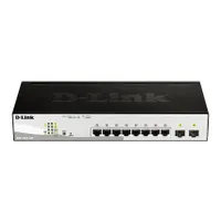 D-Link DGS-1210-10P/E vezérelt layer 2 GbE PoE switch 8x PoE 2x SFP 20 Gbps 65W