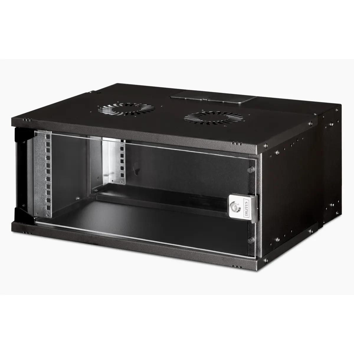 Assmann DN-49201 falra szerelhető állvány 4U 60 kg IP20 fekete biztonsági kulcs kábelvezetés számítógépkeret sínek #1