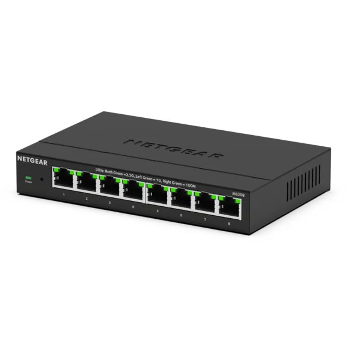 Netgear MS308E-100EUS 8-portos 2,5G UM Plus kapcsoló nem menedzselt RJ-45 8x 2,5G LAN, 40 Gbps, MAC-tábla 16000 bejegyzés, falra szerelhető, DC 12 V #1
