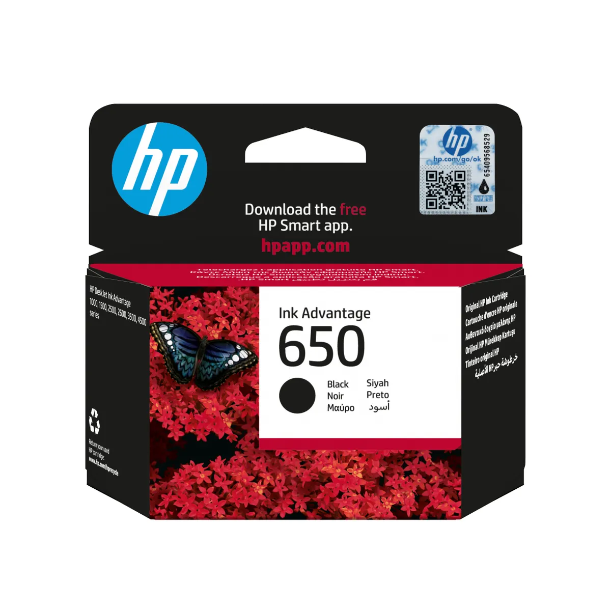 HP Inc. CZ101AE-BHK 650 fekete eredeti Ink Advantage tintapatron #1