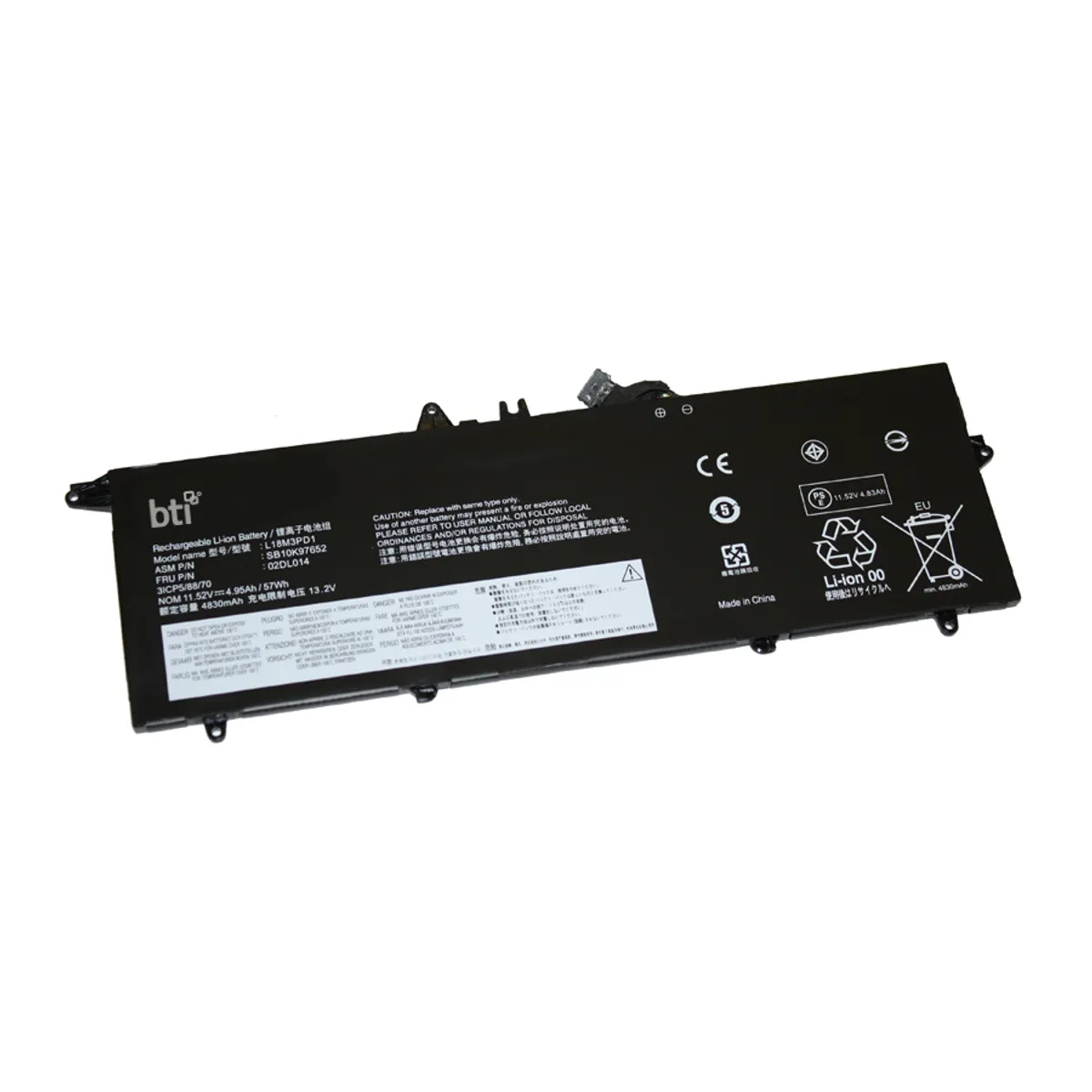 Origin Storage L18L3PD1-BTI akkumulátor 3 cell li-ion 11,52 V 57Wh 4950mAh fekete #1