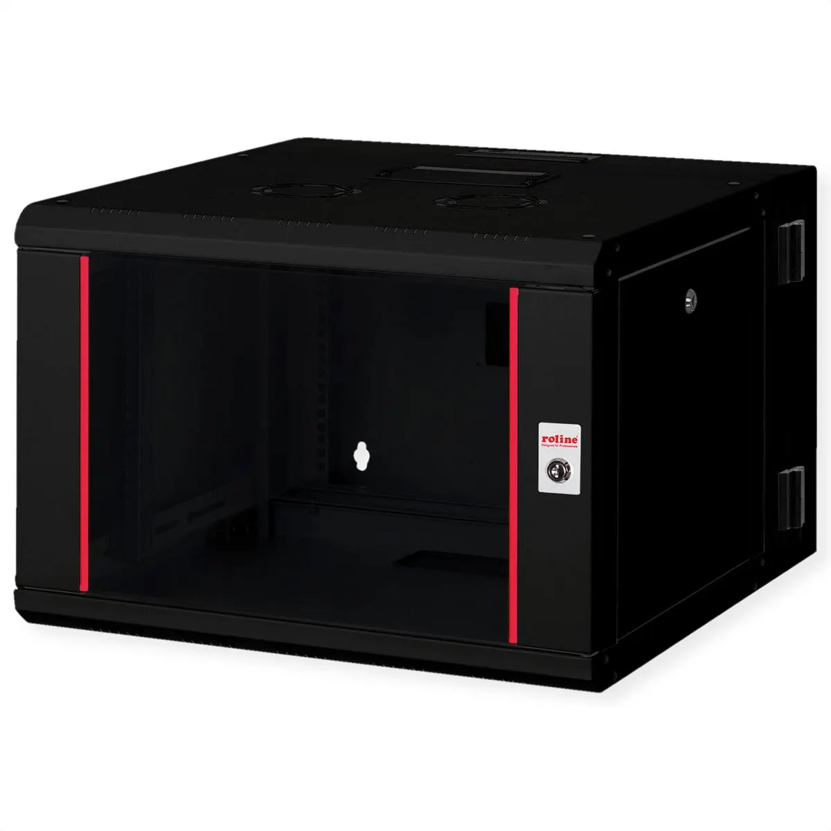 Roline 26.21.0180 falra szerelhető rack 7U 50 kg IP20 fekete biztonsági kulcs #1