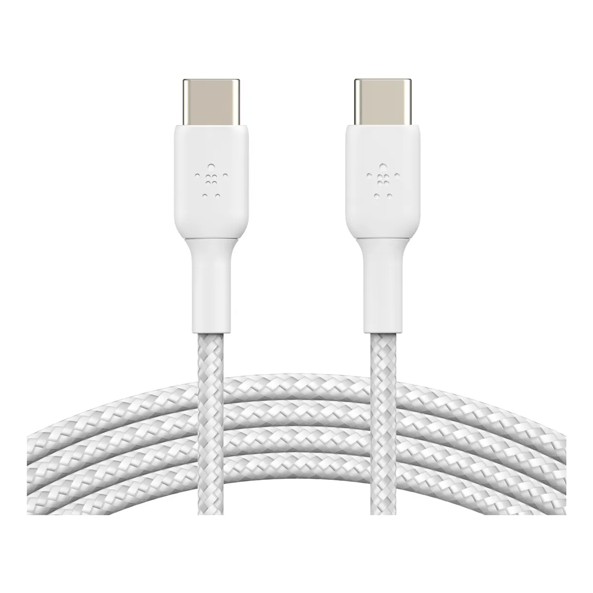 Belkin CAB004BT1MWH2PK BoostCharge USB-C USB-C harisnyázott kábel 2db 1m fehér #1