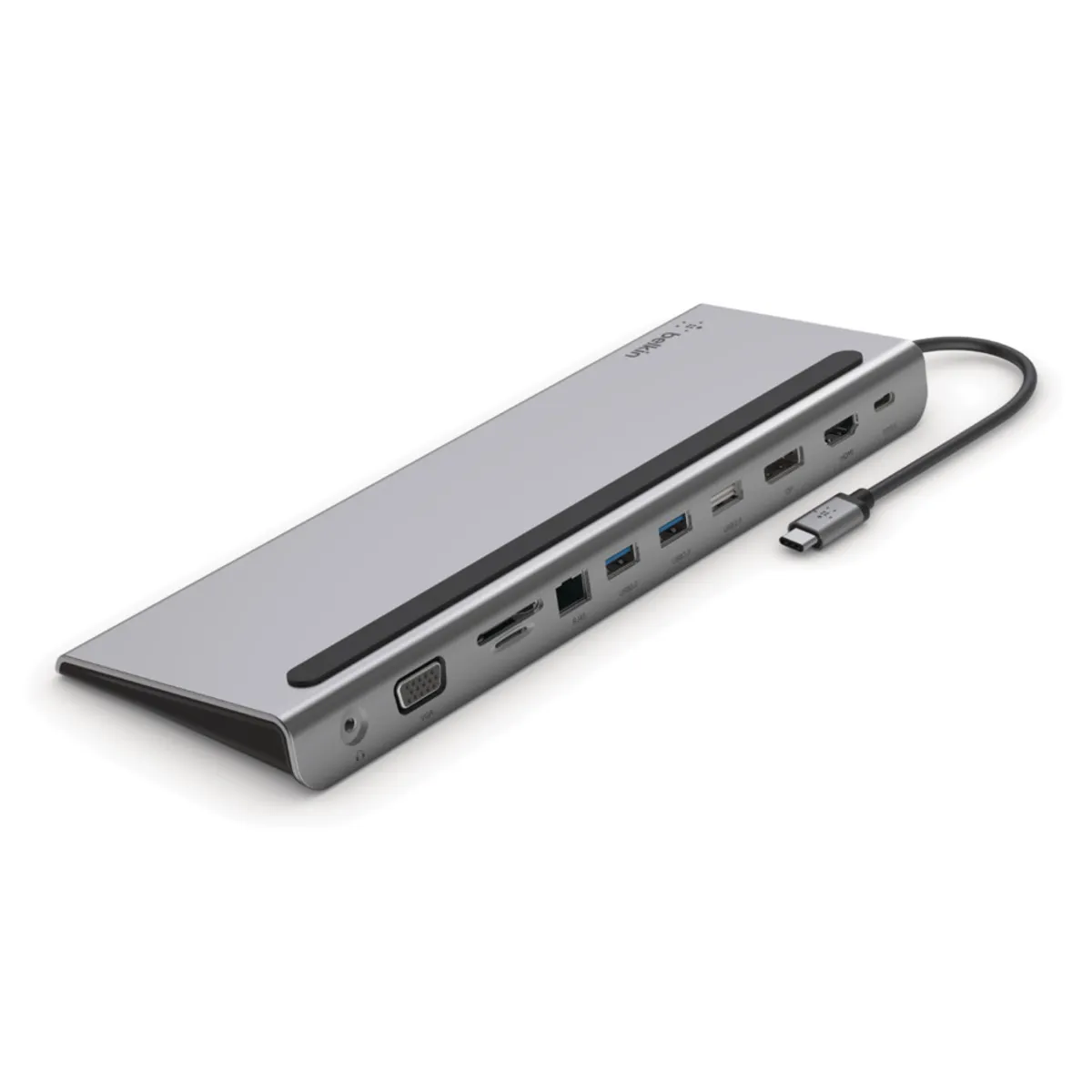Belkin INC004BTSGY 11-in-1 multiport dokkoló 100 W PD 4K HDMI DisplayPort VGA 5 Gbps Gigabit Ethernet SD MicroSD USB-A #1