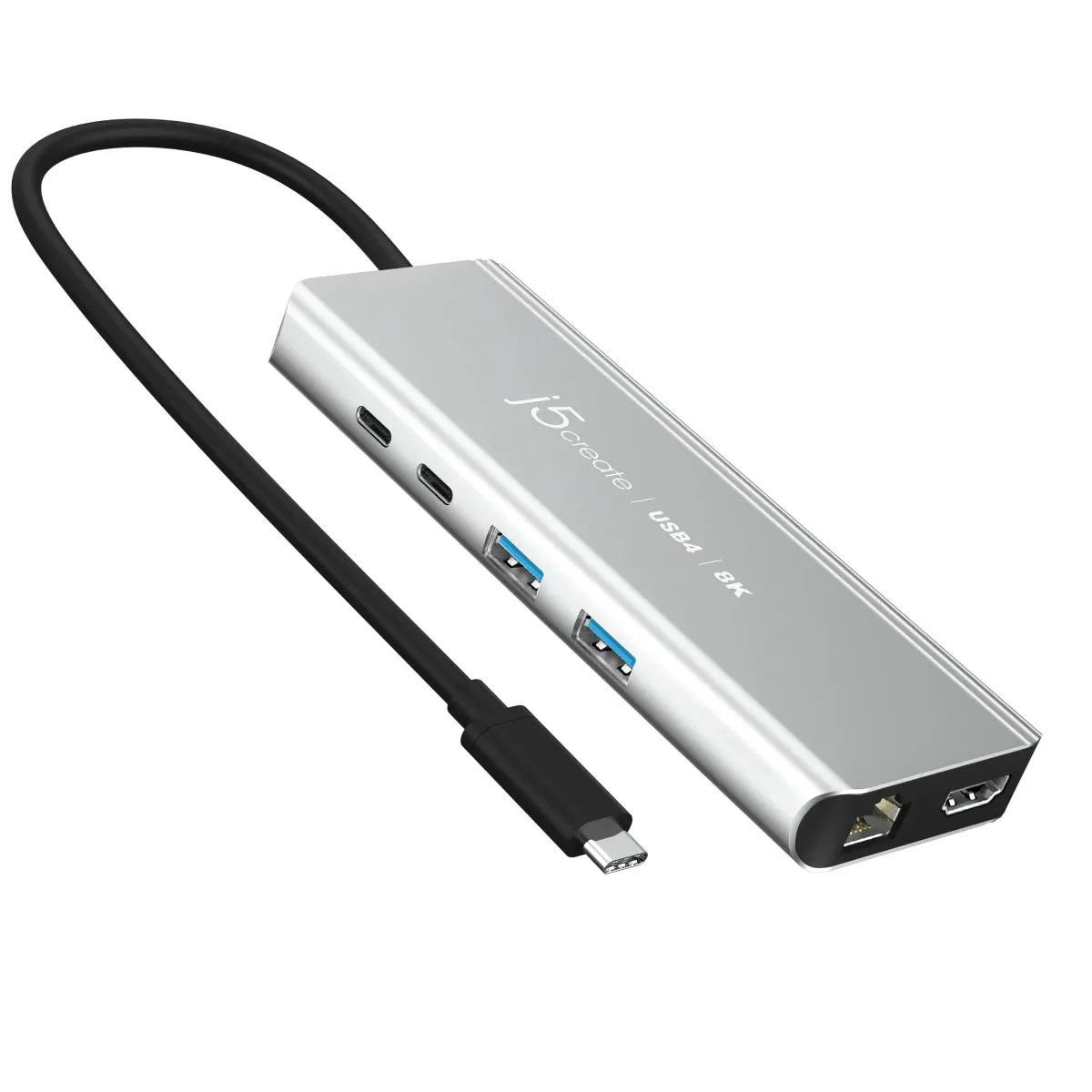 j5create JCD403-N USB4 8K többportos hub USB-C HDMI RJ-45 100 W #1