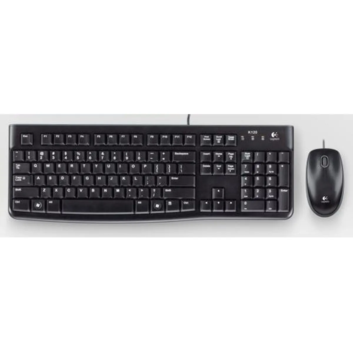 Logitech 920-002547 Desktop MK120 Vezetékes USB billentyűzet, QWERTY, 1,5 m kábel, fekete, egérrel #1
