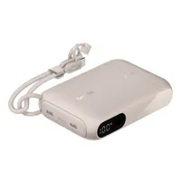 Belkin BPB027HQSD BoostCharge Power Delivery Power Bank kijelzővel 10000 mAh 20 W 2x USB-C homokszínű