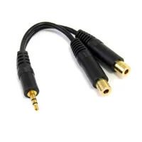 Startech.com MUY1MFF 3.5mm stereo elosztó kábel 3.5mm dugó 2x 3.5mm aljzat 0.15 m fekete