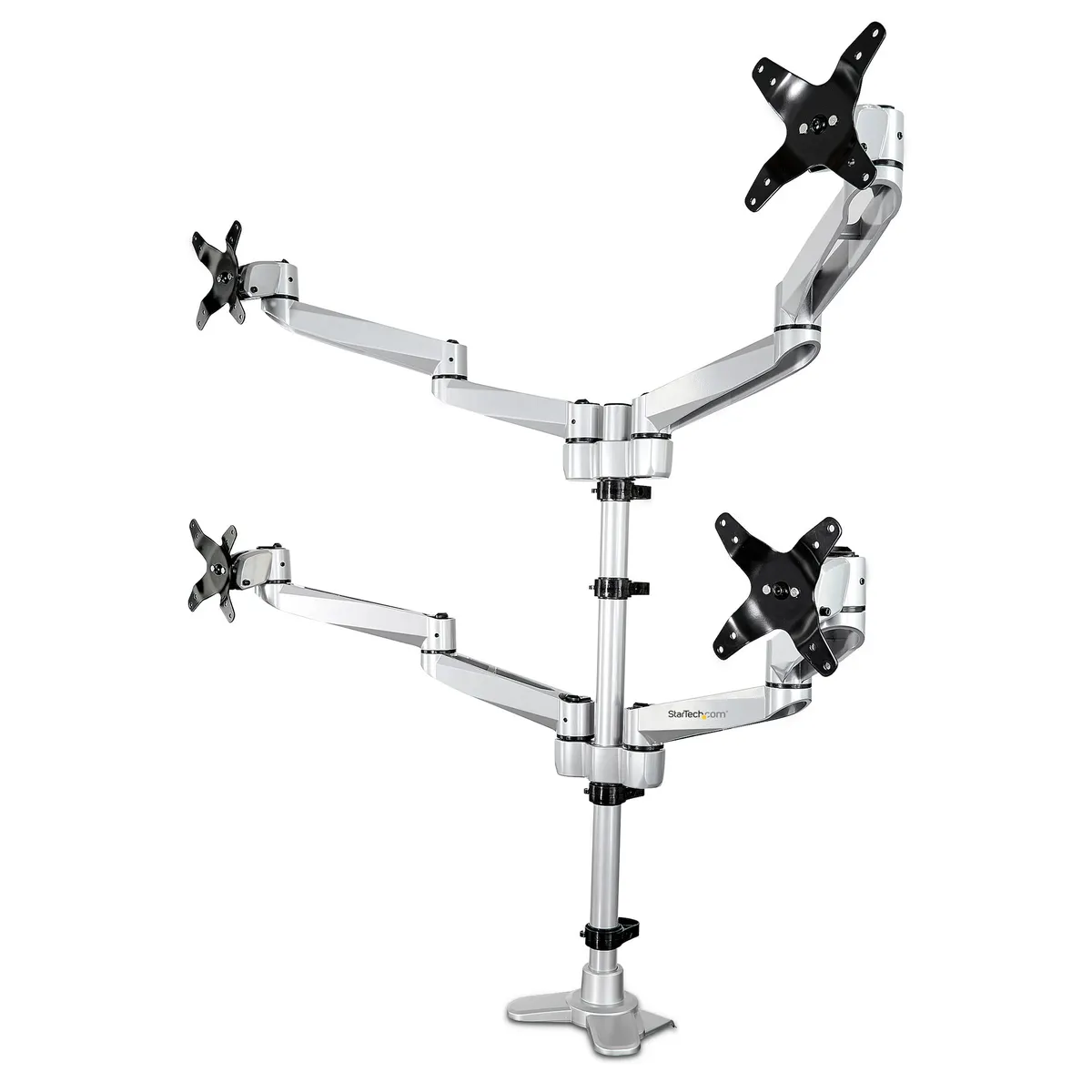Startech.com ARMQUADPS quad monitorállvány 27" 75x75-100x100 45 kg -180°-180° -15°-90° ezüst #1