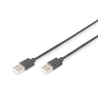 Assmann AK-300101-010-S USB 2.0 USB A-A kábel 1 m fekete nikkel bevonatú érintkezők mágneses árnyékolás