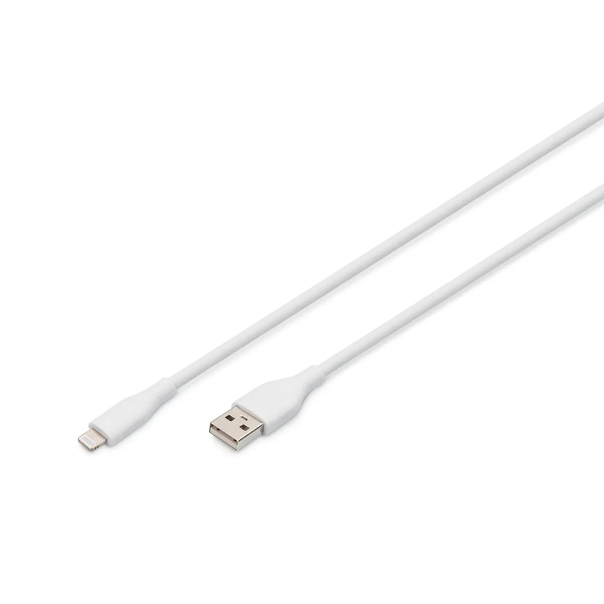 Assmann AK-600108-020-W 2 m Lightning-USB A fehér szilikon 12 W 5 V 2,4 A Mfi #1