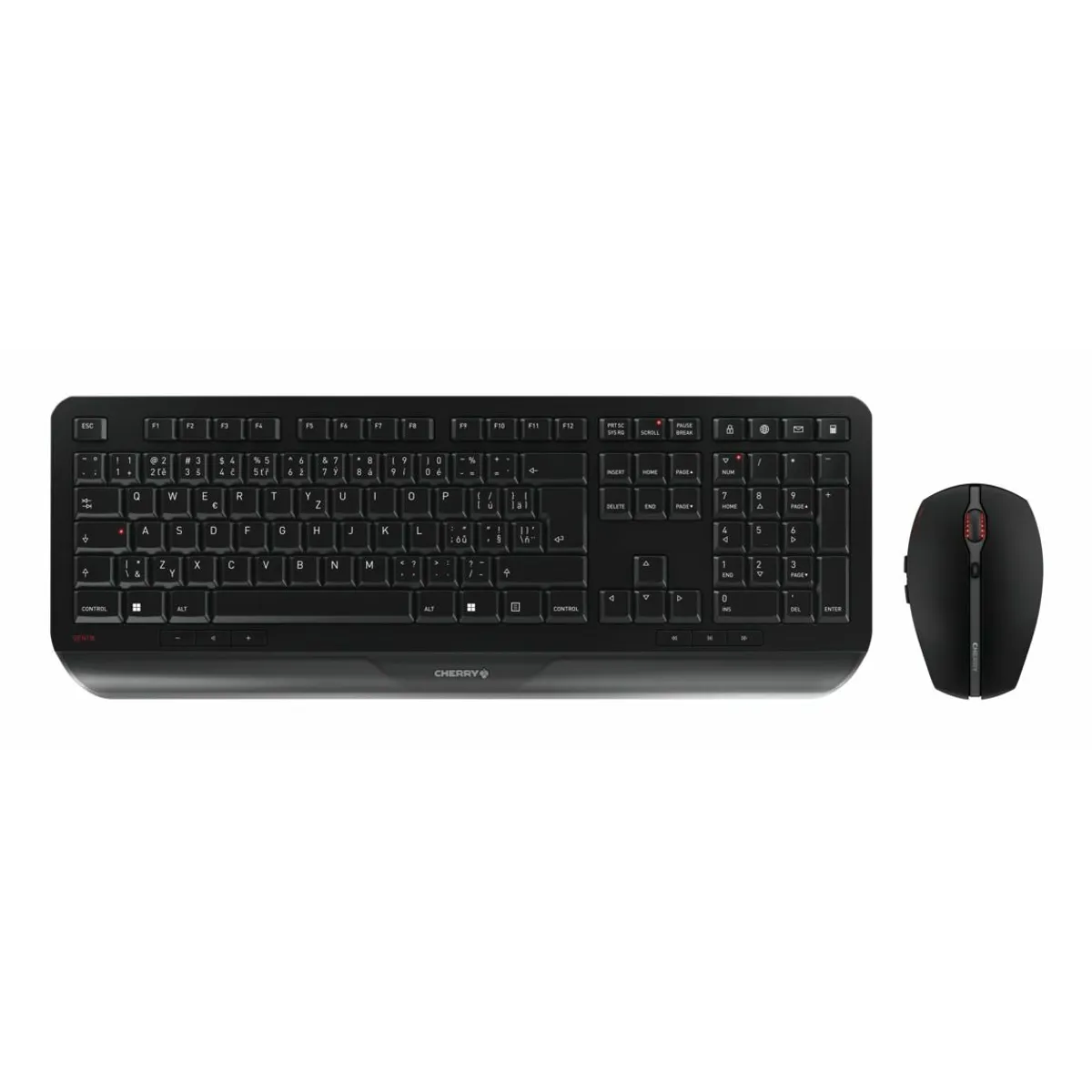 Cherry JD-7000CS-2 Gentix desktop vezeték nélküli billentyűzet és egér készlet, 115 billentyű, CZ kiosztás QWERTZ, fekete, csuklótámasz, 2,4 GHz #1