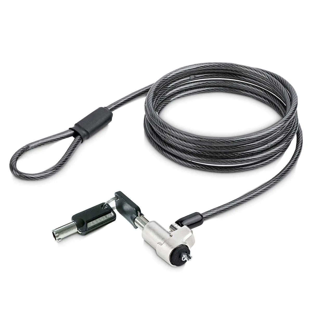 Startech.com NBLWK-LAPTOP-LOCK laptopzár 2 kulcsos 2 m kábel hossz 12 mm szélesség 21 mm magasság fekete ezüst #1