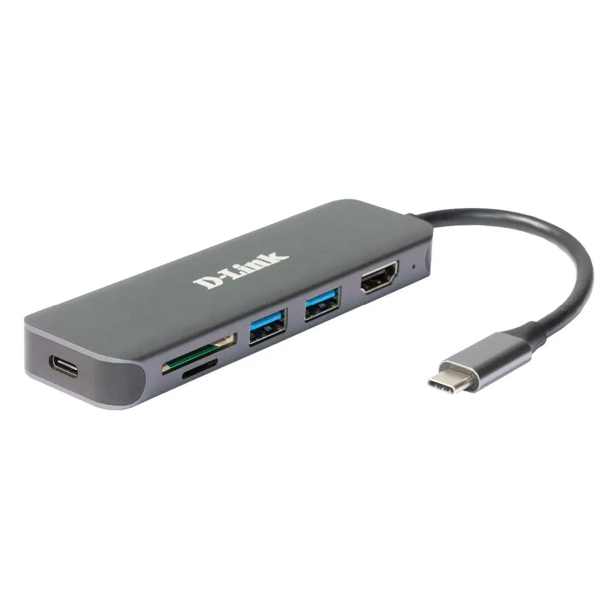 D-Link DUB-2327 USB-C dokkoló állomás HDMI 4K SD microSD kártyaolvasó 2x USB 3.0 60 W PD #1